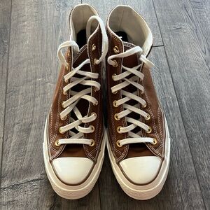custom made brown converse US women’s 9